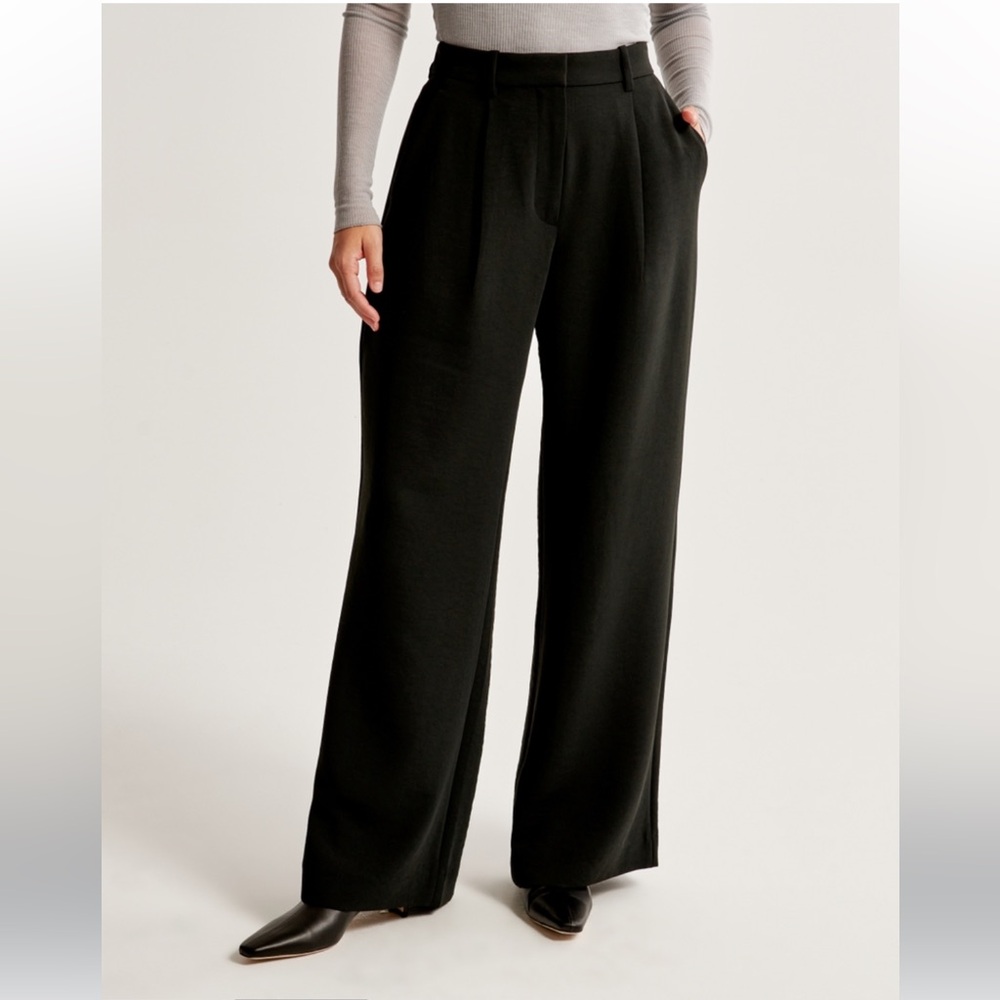 Abercrombie & Fitch Crepe Wide Leg Pants